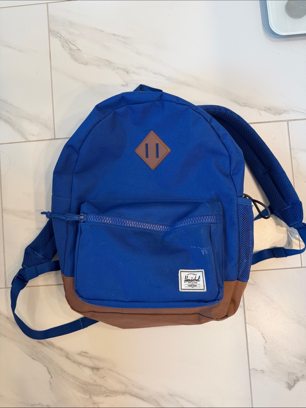 Herschel Supply Company Royal Blue Backpack with Brown Trim- boys